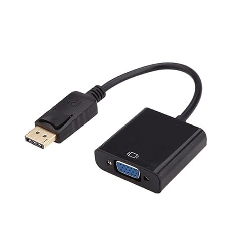 Ziyan DP Male zu VGA Female Adapter Schwarz DisplayPort Display Port auf D-Sub DSub DB15 SVGA M/F Wandler Konverter Video