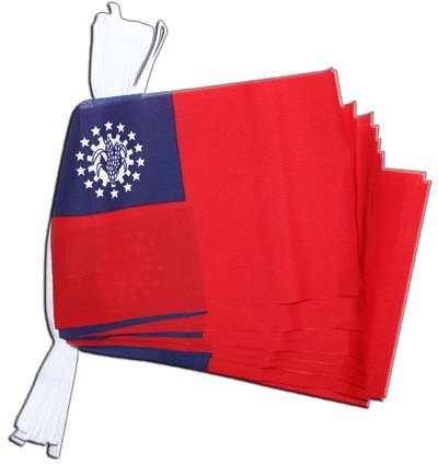 Guirlande drapeau Myanmar 1974-2010 Digni longueur de 5,9 m