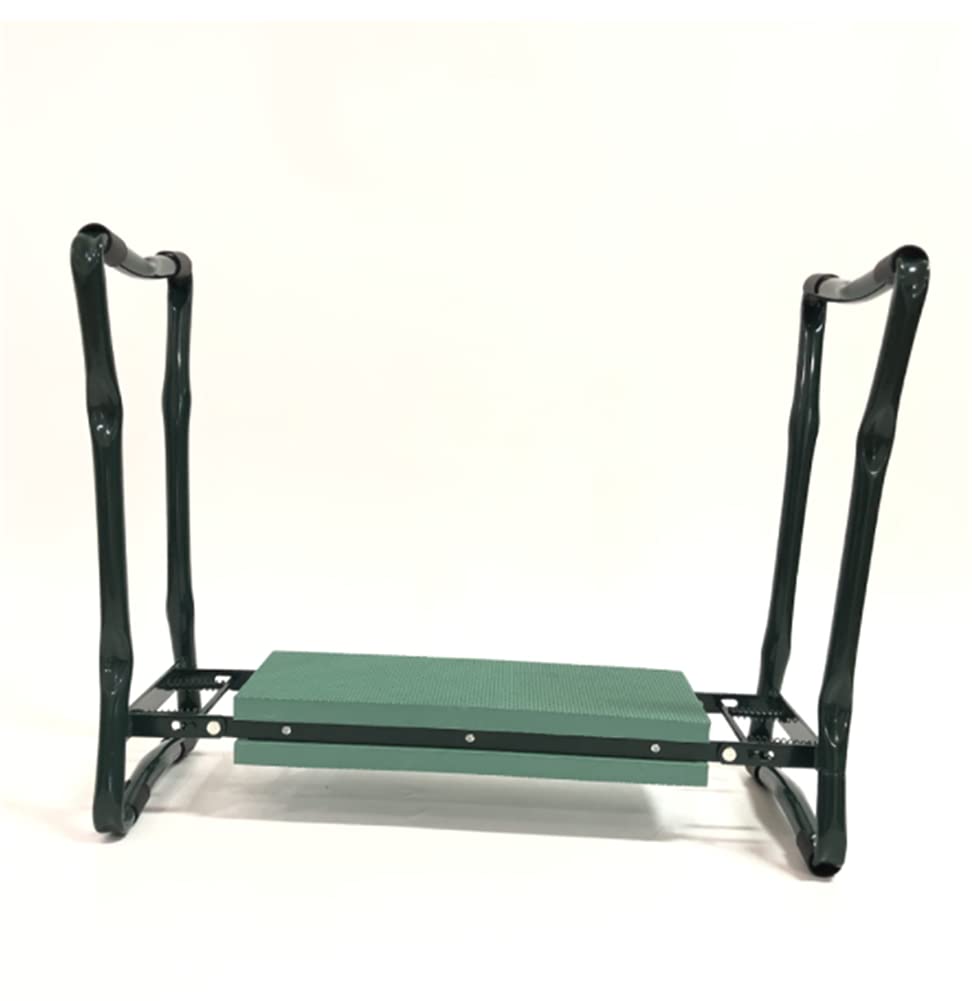 Mehrzweck-Gartenkniebank, tragbarer Klappsitz, 2-in-1-Gartenbank mit Griffen, 2 extragroße Werkzeugtaschen, Kniekissen, 60 x 27 x 49 cm