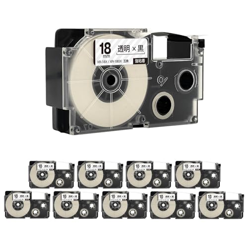 �J�V�I�p �l�[�������h XR-18X XR-18GX 18mm �����e�[�v ������ ���S�� 10�Z�b�g �݊��e�[�v ���x�� �e�[�v�J�[�g���b�W �l�[�������h�e�[�v�Ή� KL-LE900-TA KL-LE900-KR KL-LE900 KL-V460 KL