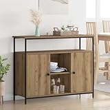 Utilisation polyvalente : que ce soit comme buffet de salon, meuble de couloir ou petite armoire de stockage, le design rectangulaire simple s'intègre parfaitement dans les environnements modernes, industriels ou de style maison de campagne grâce à la couleur neutre de chêne artisanal