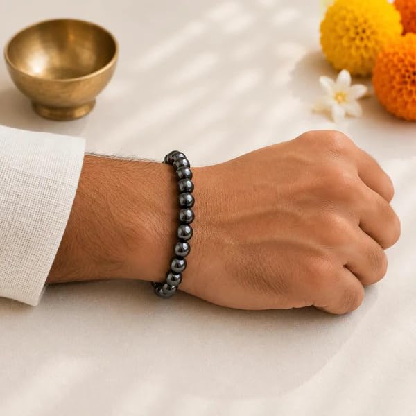 Image of Beaded Bracelet for Men & Women | Stretchable Handmade Prayer Meditation Yoga Wrist Bracelet | Stylish Everyday Wear | Free Size