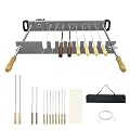 Stainless Steel Electric Barbecue Grill, Automatic Rotating Barbecue Grill, Adjustable Width Barbecue Grill for BBQ (G500)