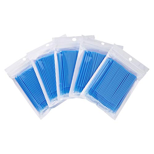 Cuttte 500 Pcs Disposable Microbrush Applicators Microfiber Wands For Eyelashes Extensions And Makeup Application (Head Diameter: 2.5Mm) #TOP6