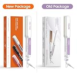 Faszin Professional Hair Straighteners, 42mm Wide-Plate Titanium Negative Ion Flat Iron, 30s Rapid Heating, Real-time Temperature Display, 11 Adjustable Temperature Levels (130-230℃)-White - Image 8