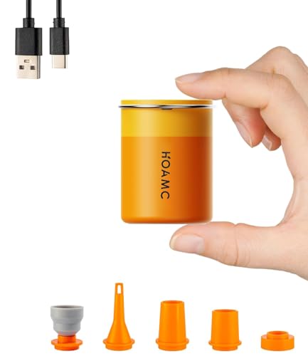 Air Pump Portable Mini Electric Pump for Inflatables with Camping Light Rechargeable USB Inflate Deflate for Air Bed Mattress,Pool Floats,Swimming Ring,Vacuum Storage Bags