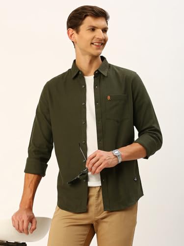 Image of Thomas Scott Men Classic Slim Fit Cotton Casual Full Sleeves Shirt