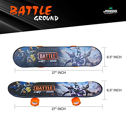 Image of Jaspo Battleground 26 inchx 6.25 inch Inches Fiber Beginner Skateboard for Jaspo Turbo 26 inchx 6.25 inch Inches Fiber Beginner Skateboard for 8 yrs & Above (Battleground)
