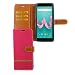 Produktbild König Design Handy-Hülle Kompatibel mit Wiko Lenny 5 Schutz-Tasche Case Cover Kartenfach Etui Wallet Pink