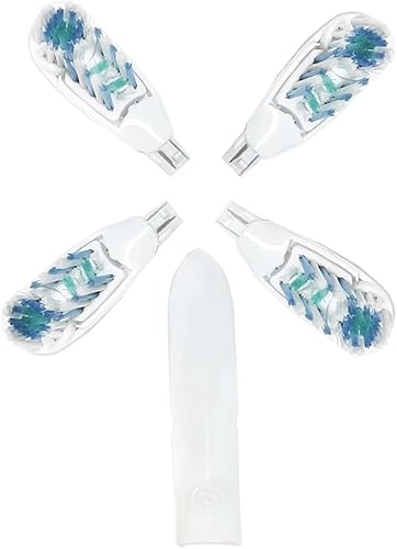 Miniatura 2 de 4 cabezales de cepillo de dientes de repuesto sensibles, apto para Oral-B 4732 3733 4733, cerdas entrecruzadas y cabezal giratorio de doble limpieza