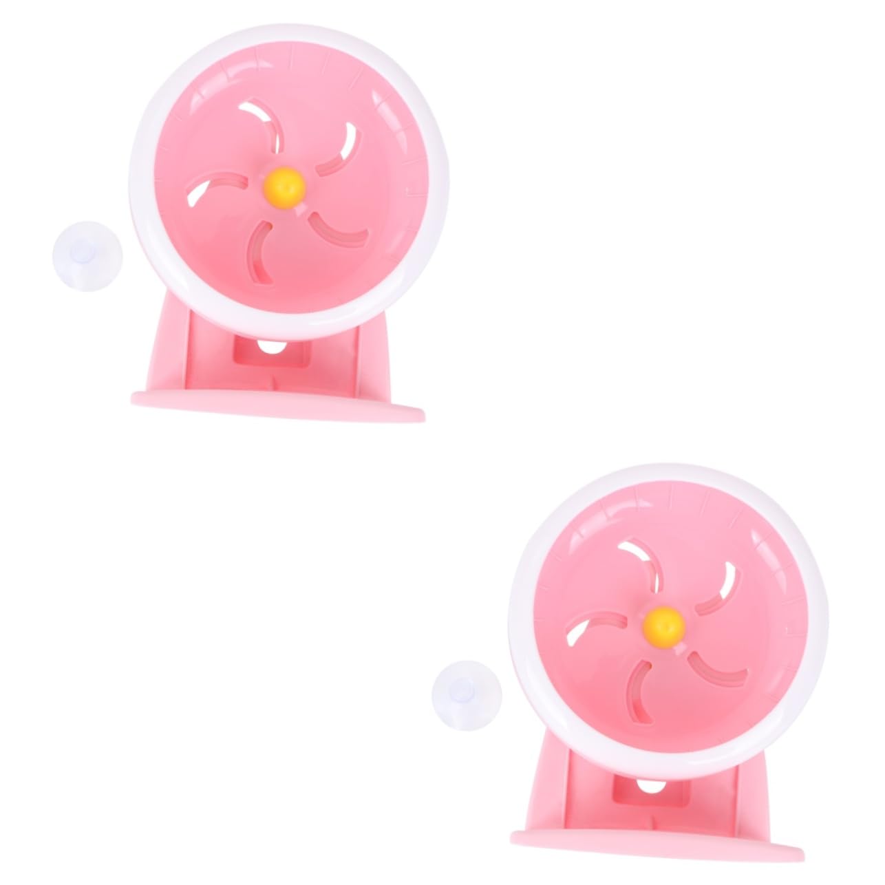 Angoily 2 Piezas Rueda para Mascotas Juguetes Baño De Arena para Hámster Rueda De Carrera Hamaca para Hámster Rueda De Hámster Silenciosa Rosa Suministros para Hámster Pequeña Mascota