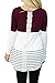 Sherosa Casual O Neck Color Block Tunics For Women Long Sleeve (Wine Red,S) …