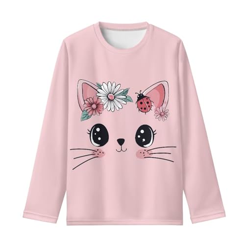 Long Sleeve Shirts for Girls Casual Crew Neck T Shirts Comfort Kids Clothing2