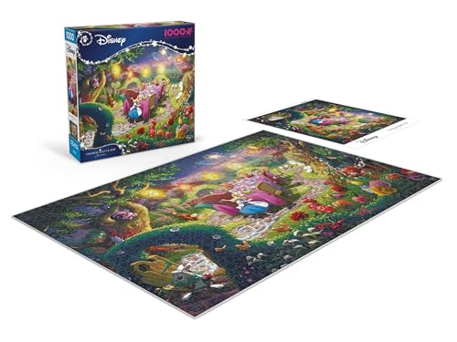 Rompecabezas Ceaco - Thomas Kinkade: Alicia en el País de las Maravillas, 1000 piezas para adultos | Arte de Thomas Kinkade, fabricado en EE.UU., cartón reciclado, tamaño final 26,75 x 19,75 pulgadas, incluye póster y es enmarcable miniatura 2