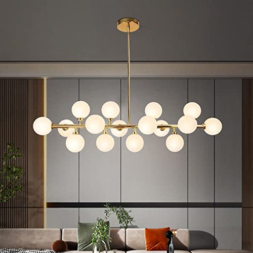Luminaire suspendu globe à 16 lumières G9 pour un éclairage puissant et sans ombre