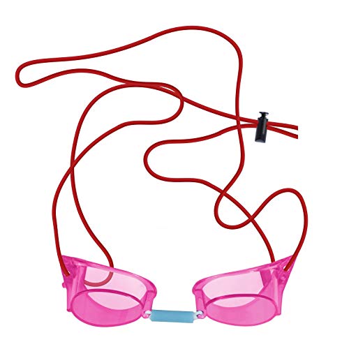 Water Gear Bungee Headband Goggle Strap - Swimming and Divers - Great Replacement Goggle Strap - Comfortable and Will Stay Secured - Men, Women, and Teens - Red