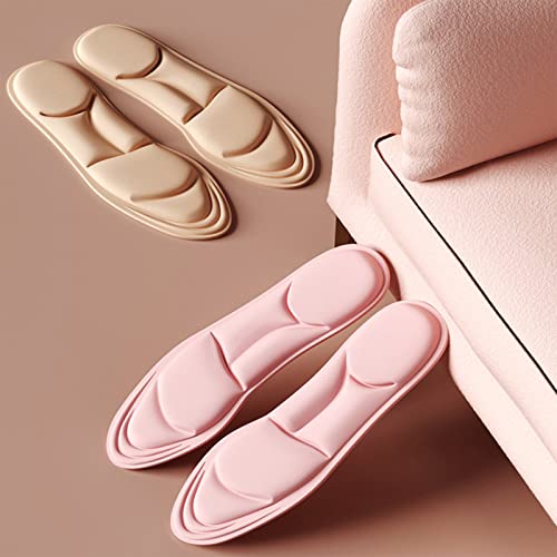 2 Pack Plantillas Confort Transpirables para Mujer Beige miniatura 4