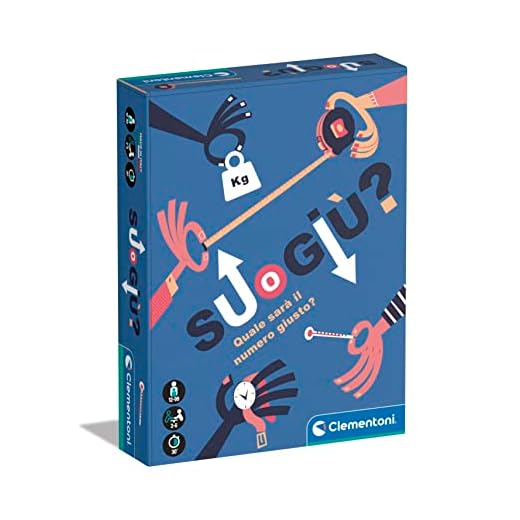 Clementoni- Party Game-su o Giù Tavolo, Gioco di società Adulti, 4-8 Giocatori-Made in Italy, Colore Italiano, 16776