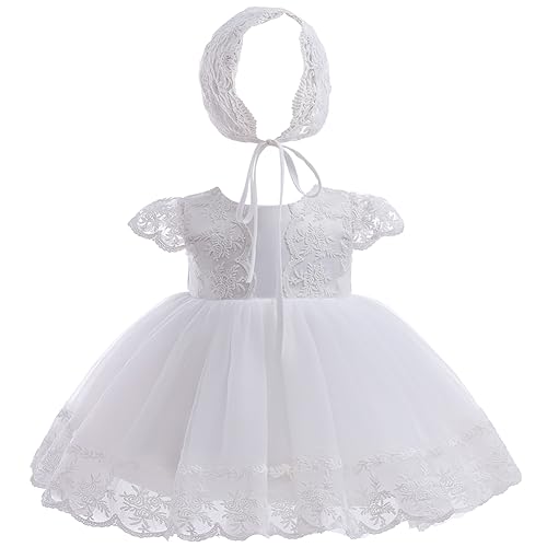 Baby Girls Baptism Christening Dress Lace Embroidered Tulle Formal Wedding Party Dresses3