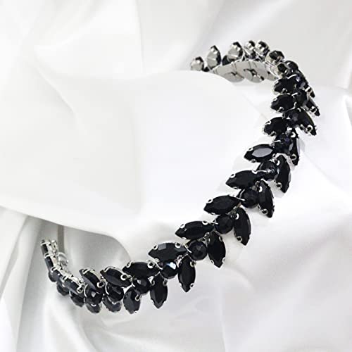 Brihasory Diadema de diamantes de imitación de color verde, accesorios para el cabello de novia, tiaras para mujeres y niñas, disfraz de diosa, decoración del cabello, fiesta, graduación, dama de