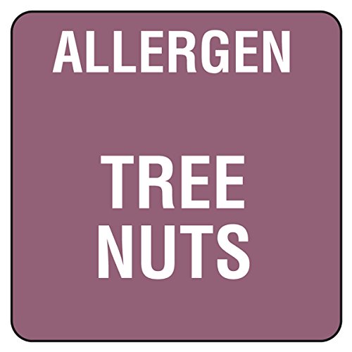 Food Allergen Labels Treenuts - Roll of 500 - Food Labels to Denote Allergy Warnings
