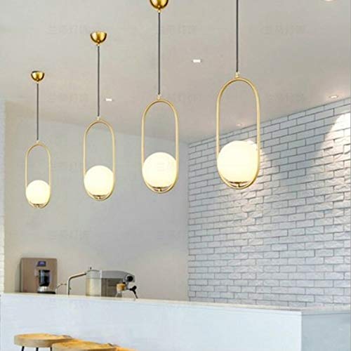 Gold pendant éclairage postmoderne en fer forgé durable et finitions or - 4