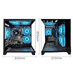 Gaming PC Desktop Computer AMD Ryzen 5 5600GT,16GB DDR4 3200MHz,1TB M.2 NVMe PCle4.0 Gen4,550W 80PLUS PSU,WiFi,Game Design Office Console,Sea View Room, Towers Prebuilt PC (Black) - Image 4
