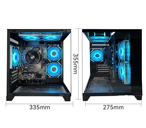 Gaming PC Desktop Computer AMD Ryzen 5 5600GT,16GB DDR4 3200MHz,1TB M.2 NVMe PCle4.0 Gen4,550W 80PLUS PSU,WiFi,Game Design Office Console,Sea View Room, Towers Prebuilt PC (Black) - Image 5