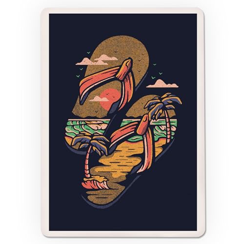 Lantern Press Flip Flops, Vector, 52 Naipes Póker miniatura 3
