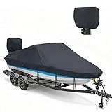 Heavy Duty 900D Waterproof Boat Cover, Fits Fits 17ft,18ft 19foot Boats, Marine Grade Polyester, Trailerable...