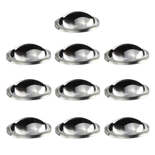 10 lentes convexas planas, diámetro 23 mm, altura 8 mm, semicircular, óptica, convexa, LED, lente de condensador para faros de bicicleta, linternas de enfoque, focos