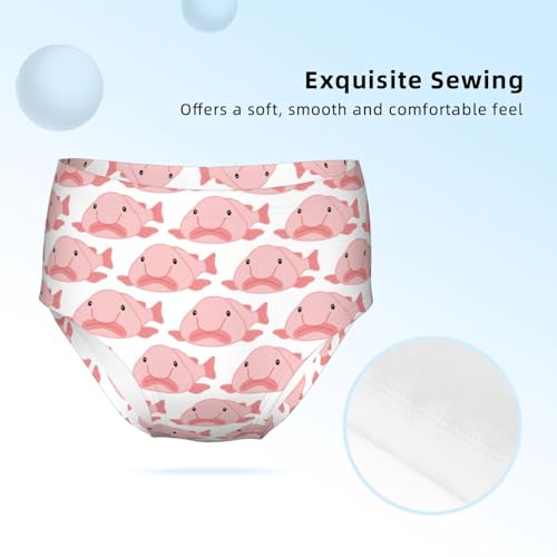 Blob Fish Pattern Girls' Underwear Soft Cotton Little Girls Panties Comfort Briefs3