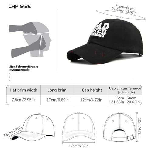 Gorra de béisbol negra unisex miniatura 4