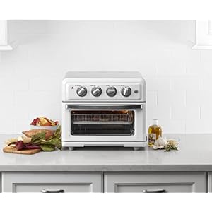 Cuisinart TOA-60W Convection AirFryer Toaster Oven, Premium 1800-Watt Motor with 7-in-1 Functions and Wide Temperature Range, Large Capacity Air Fryer with 60-Minute Timer/Auto-Off, White Cuisinart TOA 60W Convection AirFryer Toaster Oven Premium 1800 Watt Motor with 7 in 1 Functions and Wide Temperature Range Large Capacity Air Fryer with 60 Minute TimerAuto Off White