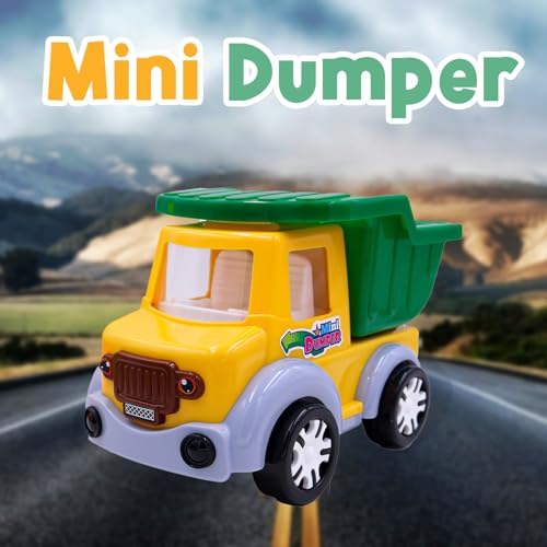 Image of ToyBharat Mini Dumper Friction Power Toy in Multicolour with Realistic Design for Kids Aged 1-6 Years. Safe, Non-Toxic, Battery-Free, Ideal for Indoor and Outdoor Play.