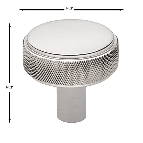 Gliderite 1-1/2 Inch Solid Round Knurled Cabinet Knob, Pack Of 5, Satin Gold, 5825-Sg-5 #TOP3