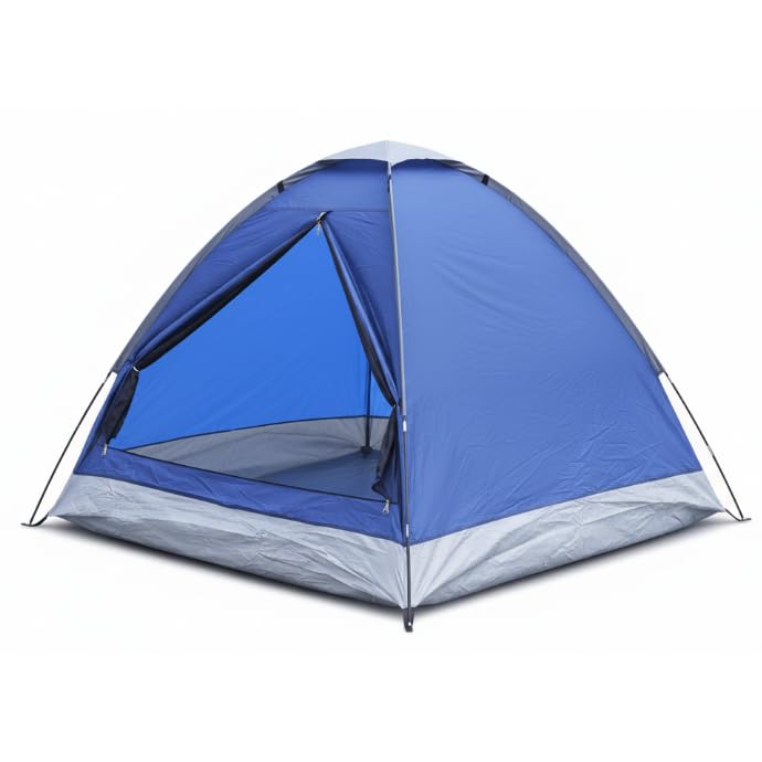 Image of 2 Person Camping Tent Water Resistant UV Protection Wind Ready Portable Dome Tent for Camping Hiking Trekking Festivals ET1102 Navy Blue
