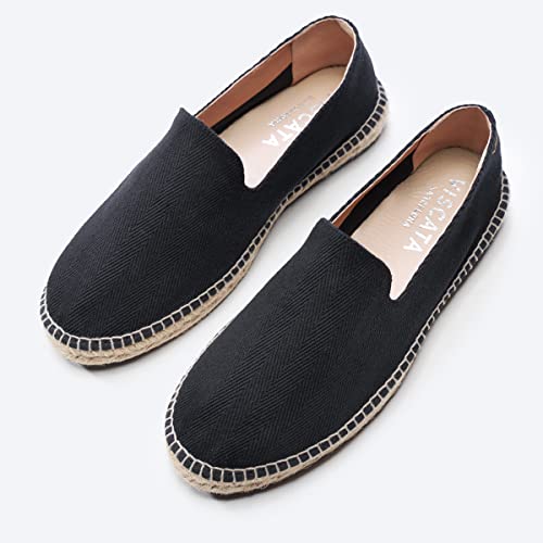VISCATA Portbou Canvas Espadrille Flats Handmade Men's Espadrille Sandals with Breathable Cotton Canvas and 100% Natural Jute Midsole for All Casual Occasions2