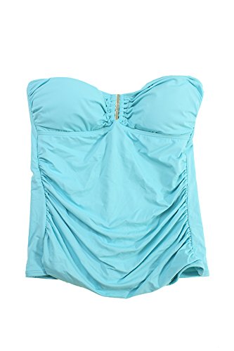 Calvin Klein Women's Bar Bandeau Tankini Top with Removable Soft Cups