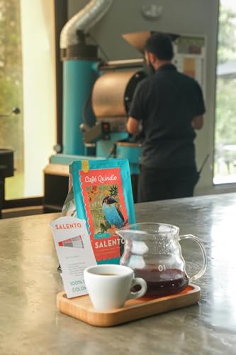 Image of Cafe Quindio Medium Roast 100% Colombian Excelso Whole Bean Arabica Coffee - Salento Municipal Harvest - 8.8 Ounce (Pack of 1)