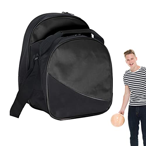 WOTEG Bowling-Balltasche, -Tragetasche, 1 Ball-Bowling-Tasche, für ein Paar Schuhe bis Herrengröße 10 und kleines Zubehör