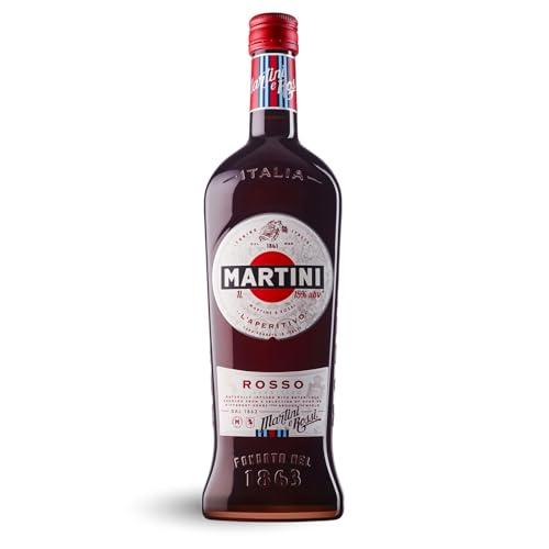 MARTINI Rosso Red Vermouth Aperitivo, 15% ABV, 100cl / 1L, Vermut dulce con infusión de hierbas regionales