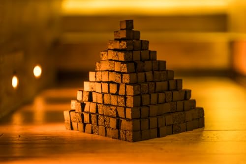 RUEVE&SÖHNE - 10 KG BBQ Grillkohle 26er | Naturkohle aus Kokosnussschalen mit Steakhouse Qualität | Hochwertige Kokos Coal Cubes | BBQ und Kokoskohle Briketts I Ab in den Grill