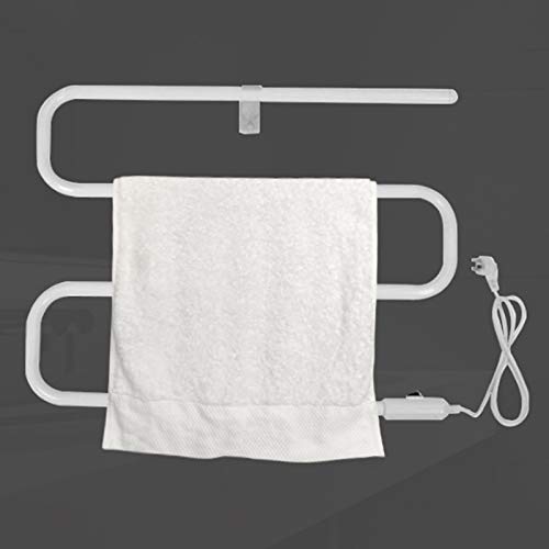 Calentador de toallas eléctrico con estante superior para baño libre de humedad 5