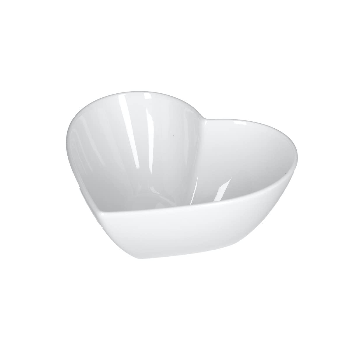 la Porcellana P002000717 Cupido Heart Bowl cm 15X16,5X6,5 Gb, Porcelain, White, 16.5 x 15.5 x 6 cm