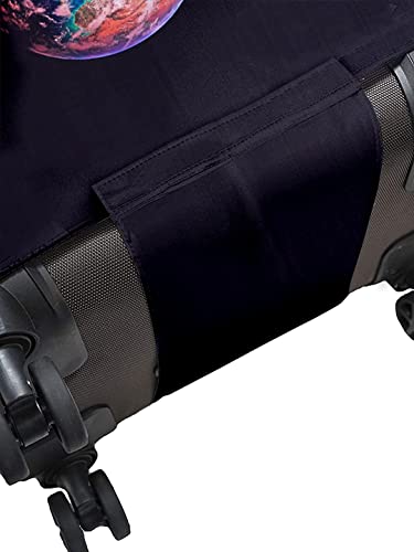 Image of Cortina Eco-Friendly Abstract Print Luggage Protective Cover | Large | Fits 26-30 Inch Luggage | Polyester-Spandex | 72cm (28 inch) | Travel Suitcase Protectors | Anti Scratch | Pack of 1 | Black 2
