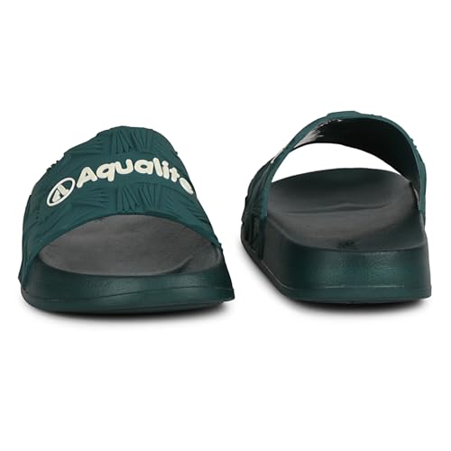 Image of Aqualite NEO-266 Men Slide Slippers with Comfotable Sole Slip-On Flat Flip Flops, Sliders, Chappal & Comfort Insole Slipper for Men
