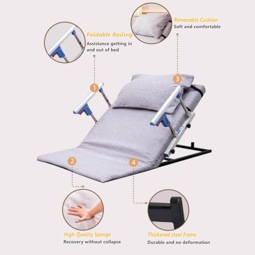 Elevador eléctrico de almohada con reposabrazos para ancianos, ángulo ajustable de 2° a 70°, ayuda a levantarse de la cama fácilmente, ayuda a sentarse