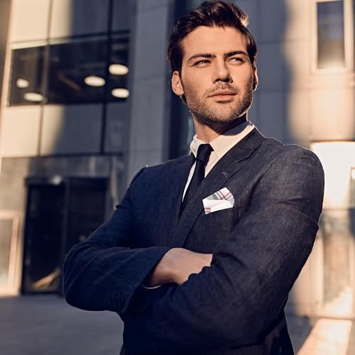 Pañuelos Hombres Bolsillos,12 Piezas Pañuelo de Bolsillo Cuadrado Suaves de Algodón de Tela Regalo para Hombres para Negocios y Ocio - imagen 6