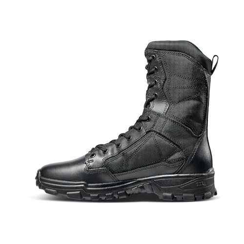 Image of 5.11 Tactical Men's Fast-Tac 8″ Boot - Cushioned Tactical Duty Boot with Slip-Resistant Sole, Black, Style 12387